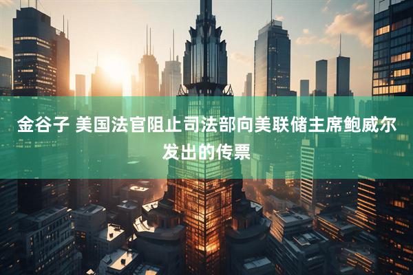 金谷子 美国法官阻止司法部向美联储主席鲍威尔发出的传票