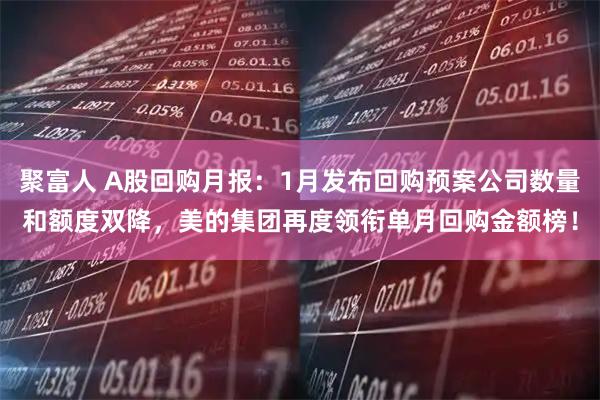 聚富人 A股回购月报：1月发布回购预案公司数量和额度双降，美的集团再度领衔单月回购金额榜！