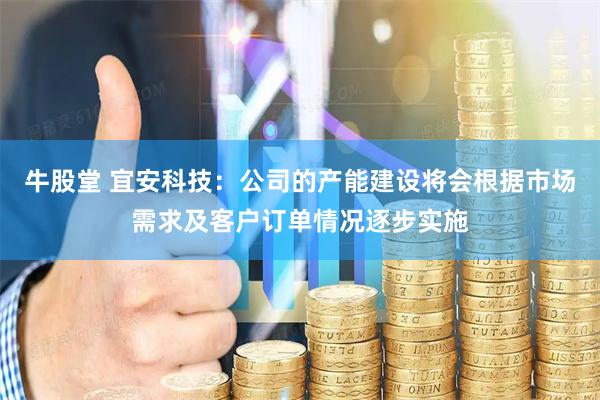 牛股堂 宜安科技：公司的产能建设将会根据市场需求及客户订单情况逐步实施